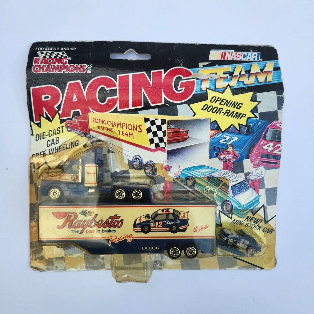 Vtg 1991 Racing Team #12  Hut Strickland Transporter With Mini Stock Car #12